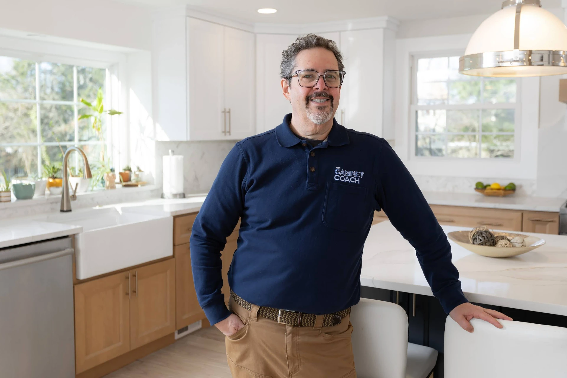 Robert, The Cabinet Coach, in a finished kitchen