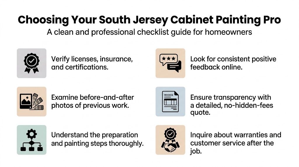 A professional checklist guide for homeowners choosing a cabinet painting company in South Jersey.